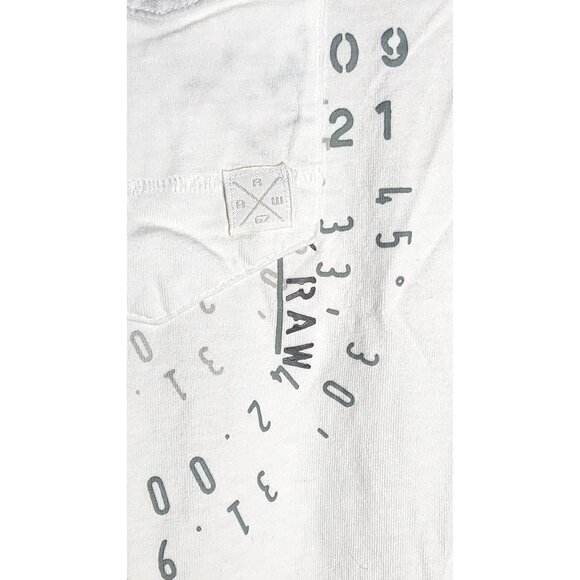 Project Raw Large White Designer Polo Shirt With Graphic Print & Button-Up - Picture 9 of 10